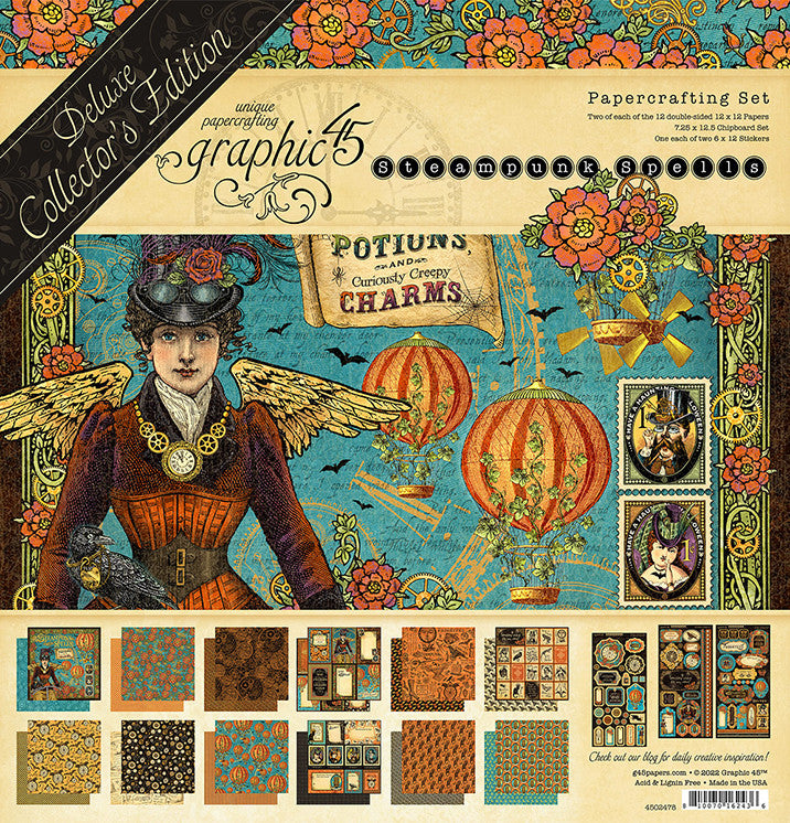 Graphic 45 Steampunk Spells 12” x 12” Deluxe Collector’s Edition